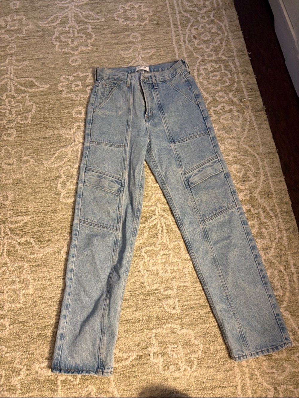 Agolde Light Wash Straight Leg Jeans